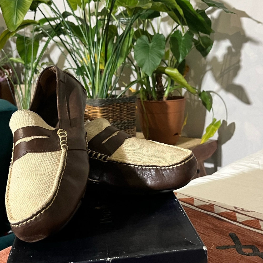Size 13 Polo Canvas Loafers – Like New
